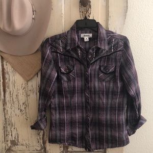 Adiktd button down western shirt